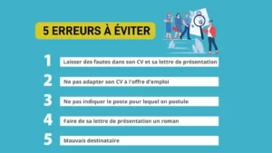 5 erreurs à éviter en recherche d'emploi